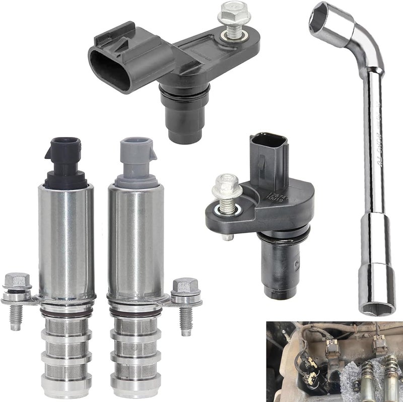 CHENHO VVT Intake & Exhaust Camshaft Position Actuator with Camshaft Sensor Crankshaft Sensor Kit for Chevy GMC Equinox Malibu Cobalt HHR Terrain Buick Pontiac Saturn 2.0L 2.2L 2.4L 12655420 - Image 1